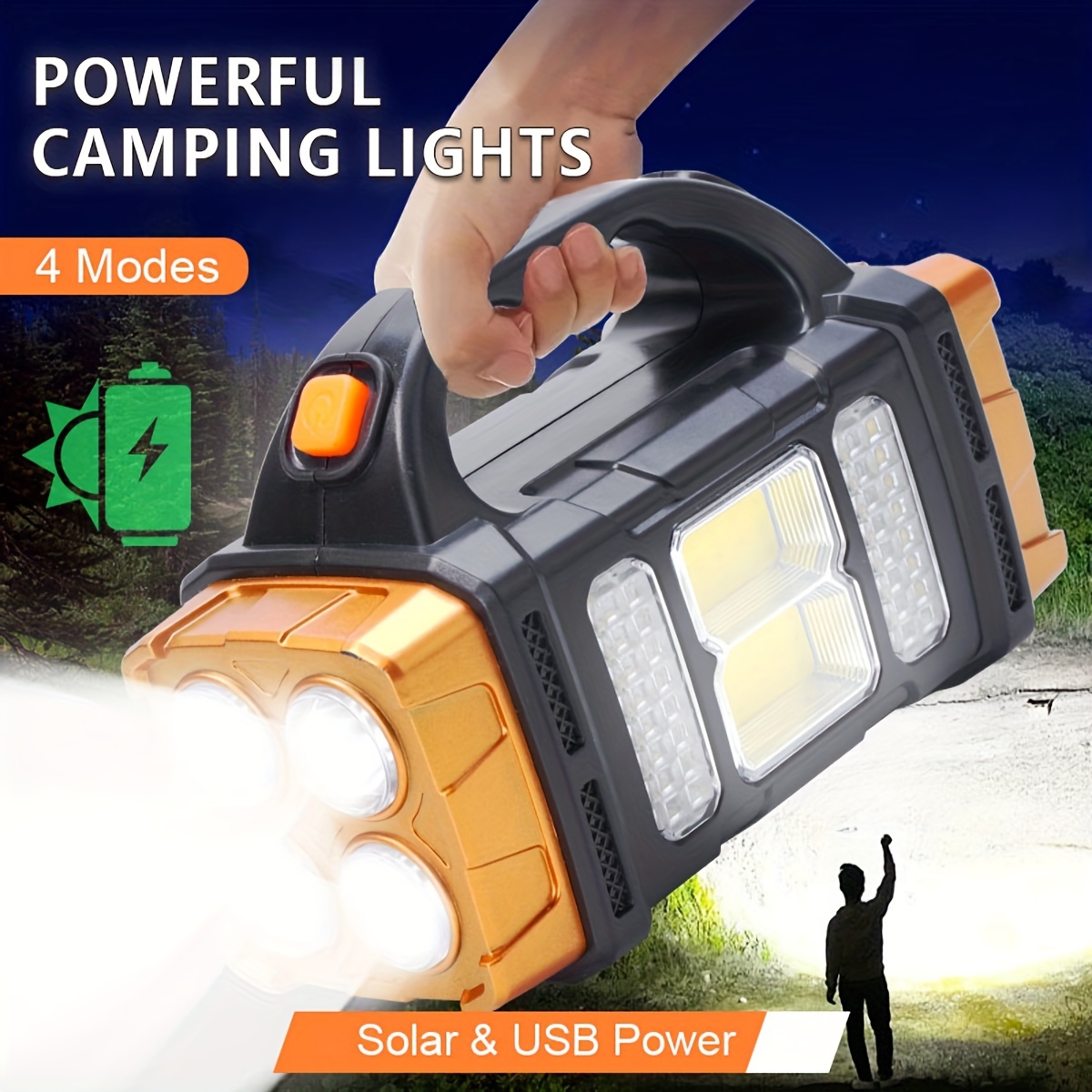 Hunting Fishing Outdoor - New Upgrade Rechargeable High Power Solar