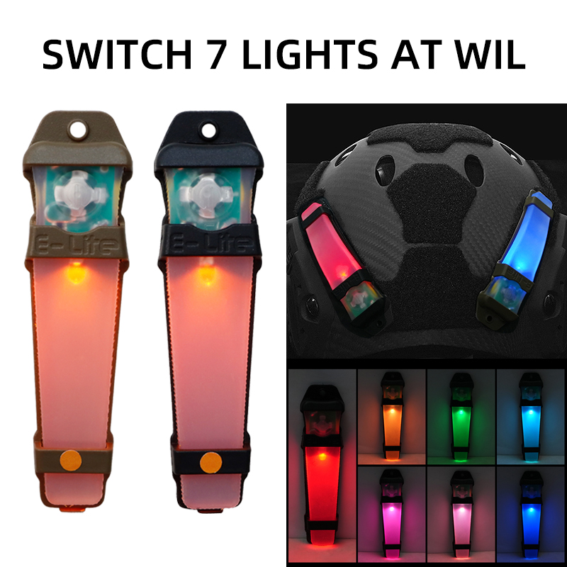 Qc Hunting & Outdoor Sports - BOOIU Tactical Helmet Light Seven-Color Safety