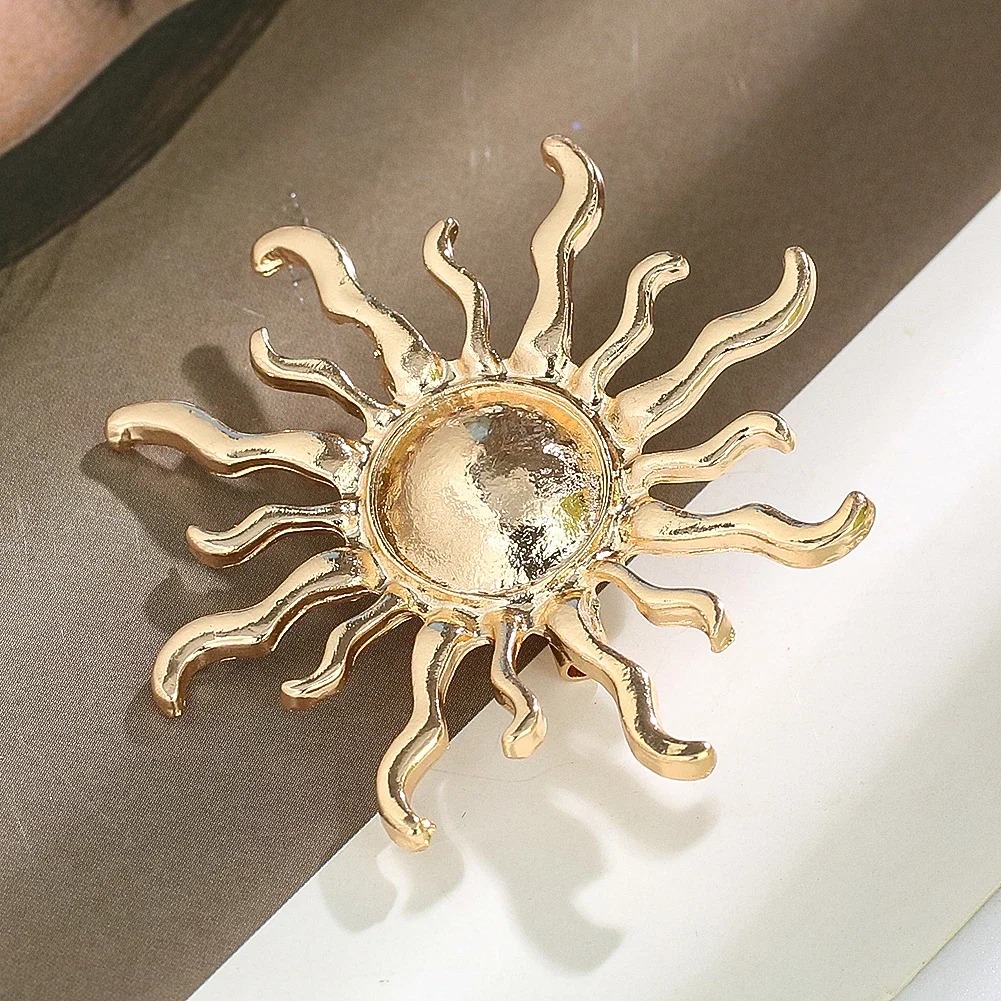 Sunburst Flower Alloy Brooch R - Outdoor Hunting Outfit 评论和价格