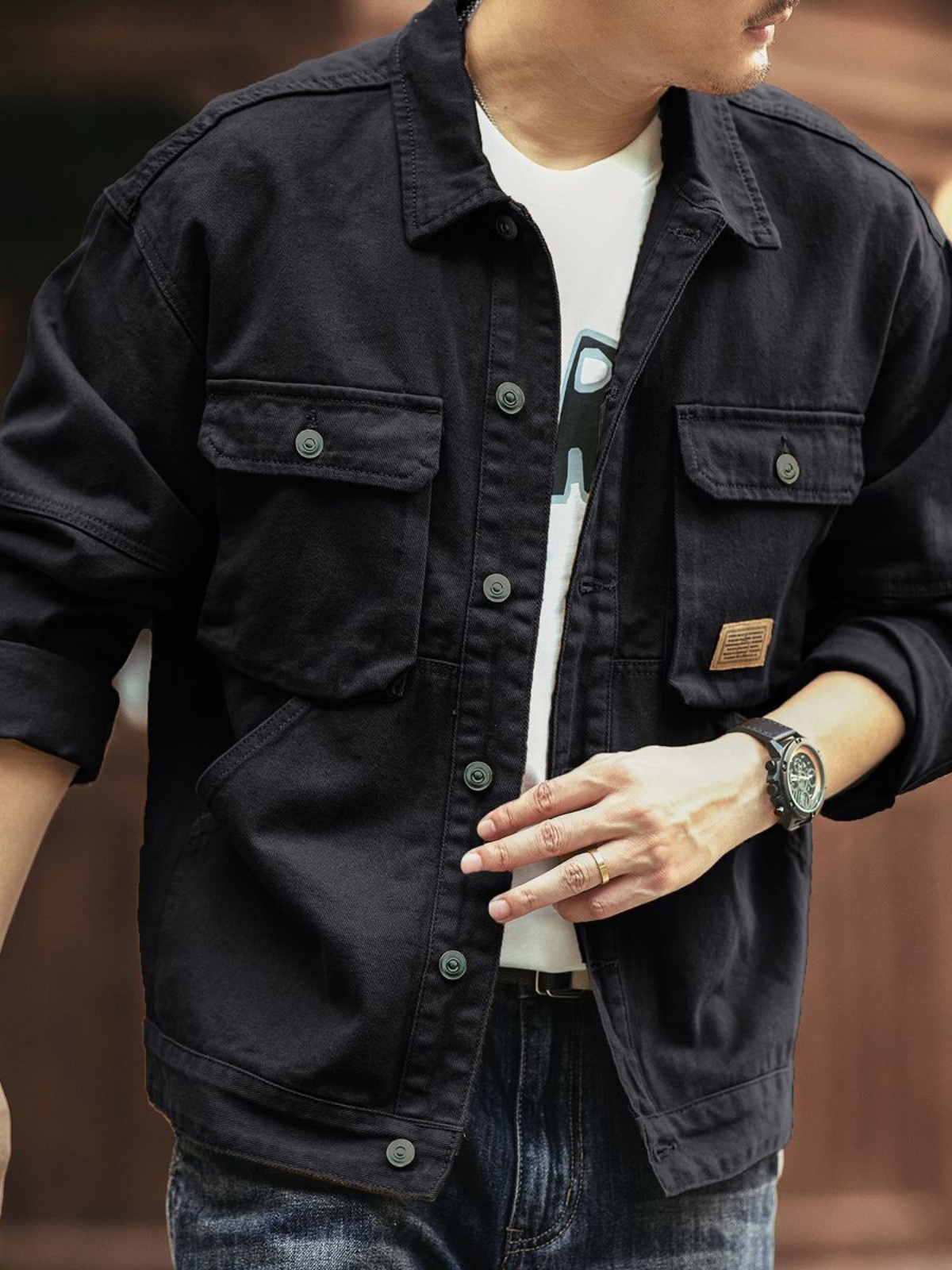Retro American Denim Jacket Me - Outdoor Hunting Outfit 评论和价格
