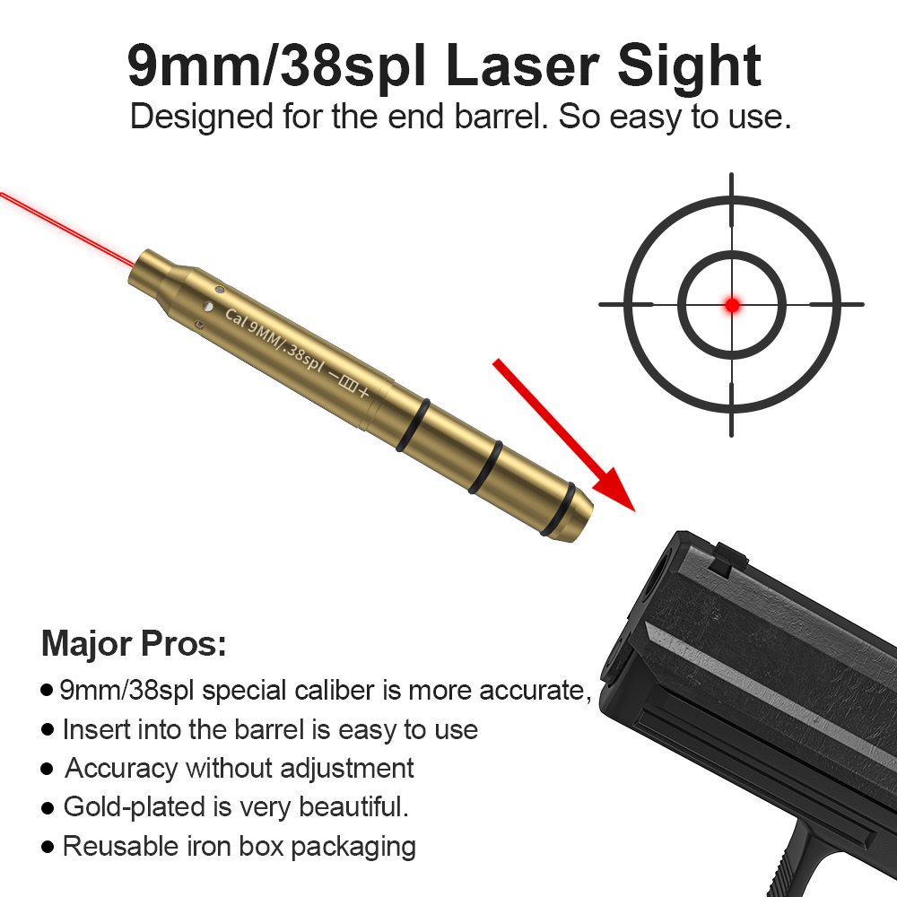9MM/38SPL Red Laser Boresighte - Outdoor Hunting Lab 评论和价格